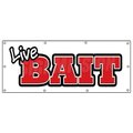 Signmission LIVE BAIT BANNER SIGN fishing lure shiners sign shrimp tackle B-96 Live Bait